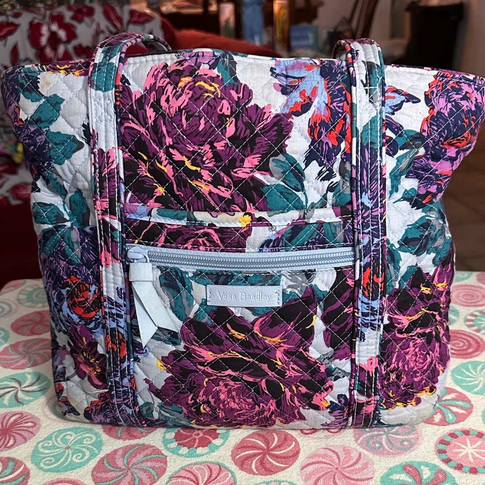Vera Bradley Purple and Teal Floral Tote